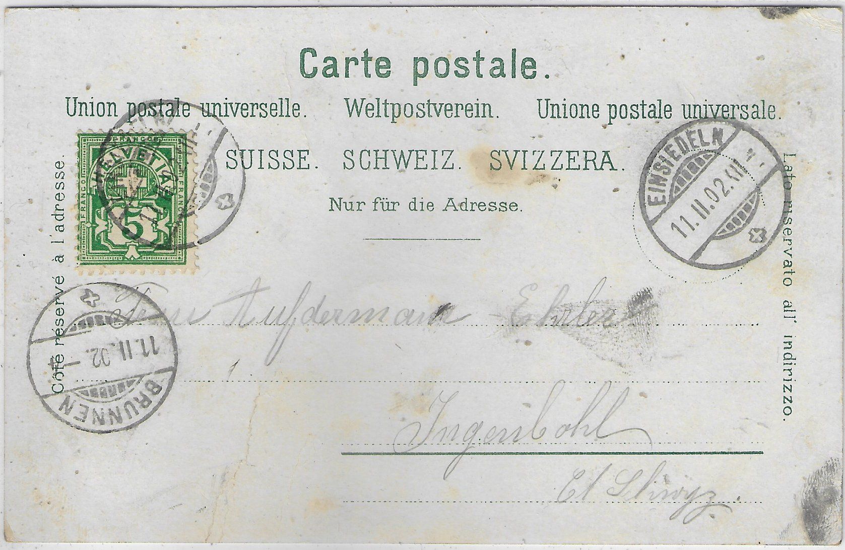 Cartes postales: Gruss aus Einsiedeln - Kirche & Kloster - Litho – D'occasion à Ettingen par Kartenplanet 1