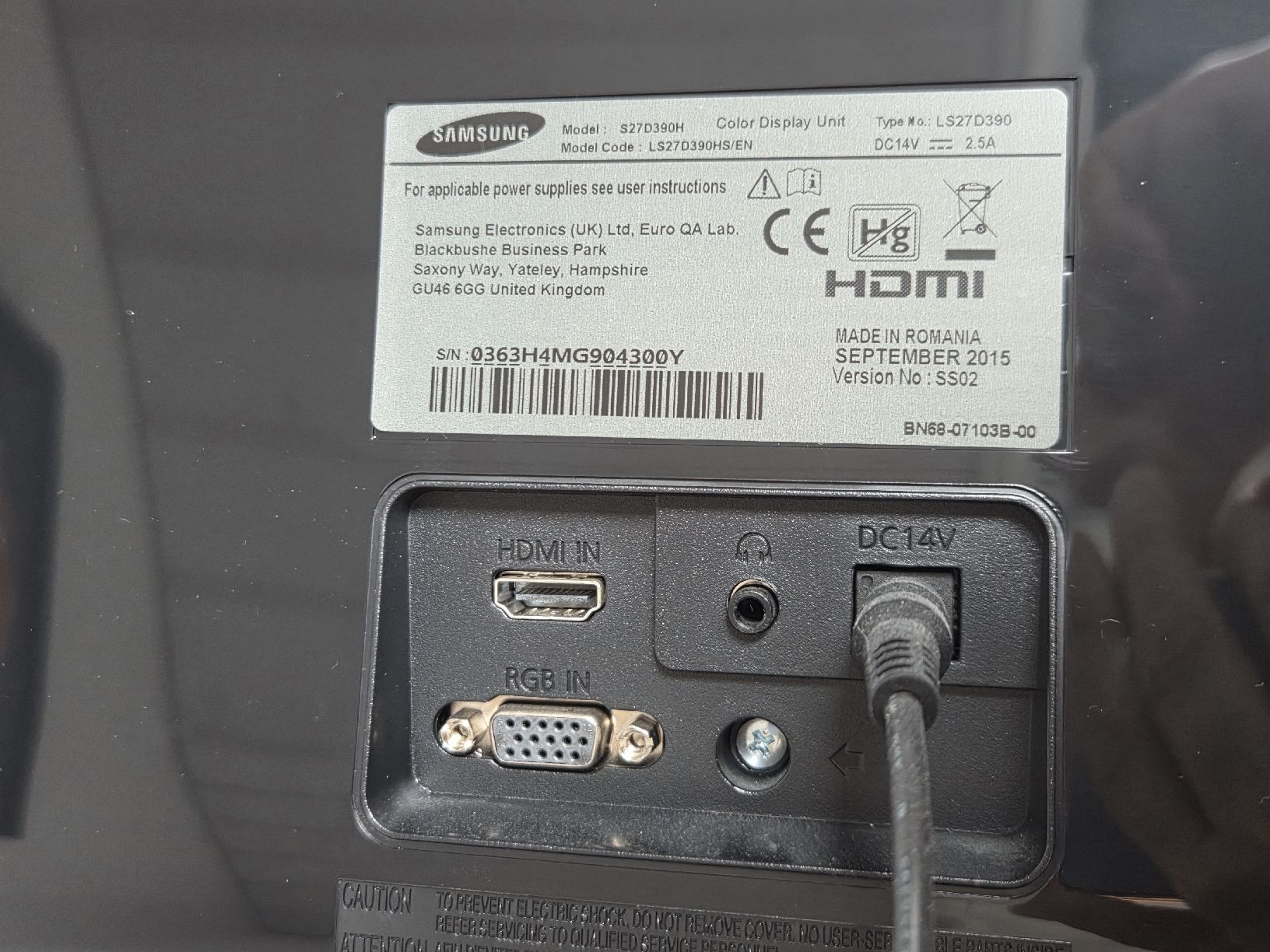 Monitor: Samsung Bildschirm 27 Zoll – Usato da Wiesendangen venduto da Sinhuk 1