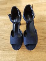Silberne High Heels mit Strass & Schleife, Grösse 38 neuwer