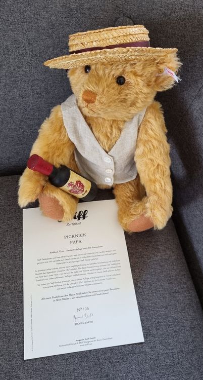 Steiff Teddybär Picknick Papa, 32cm, unbespielt 3