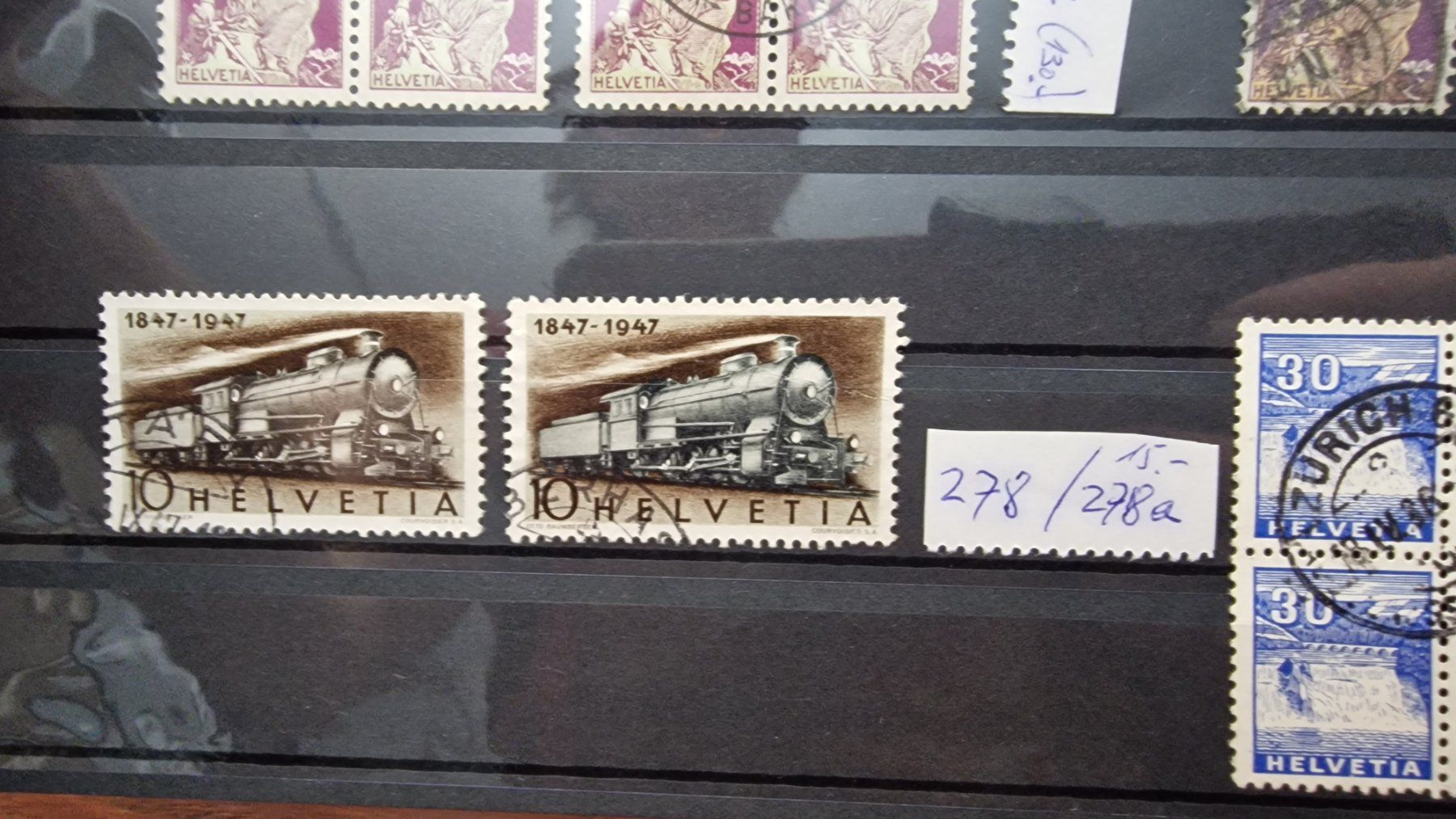 Tutti i francobolli: LOT Schweiz Einzelmarken & 4-er Blocks - ungesichtet!! – Usato da Aesch LU venduto da briefmarken.uray 6