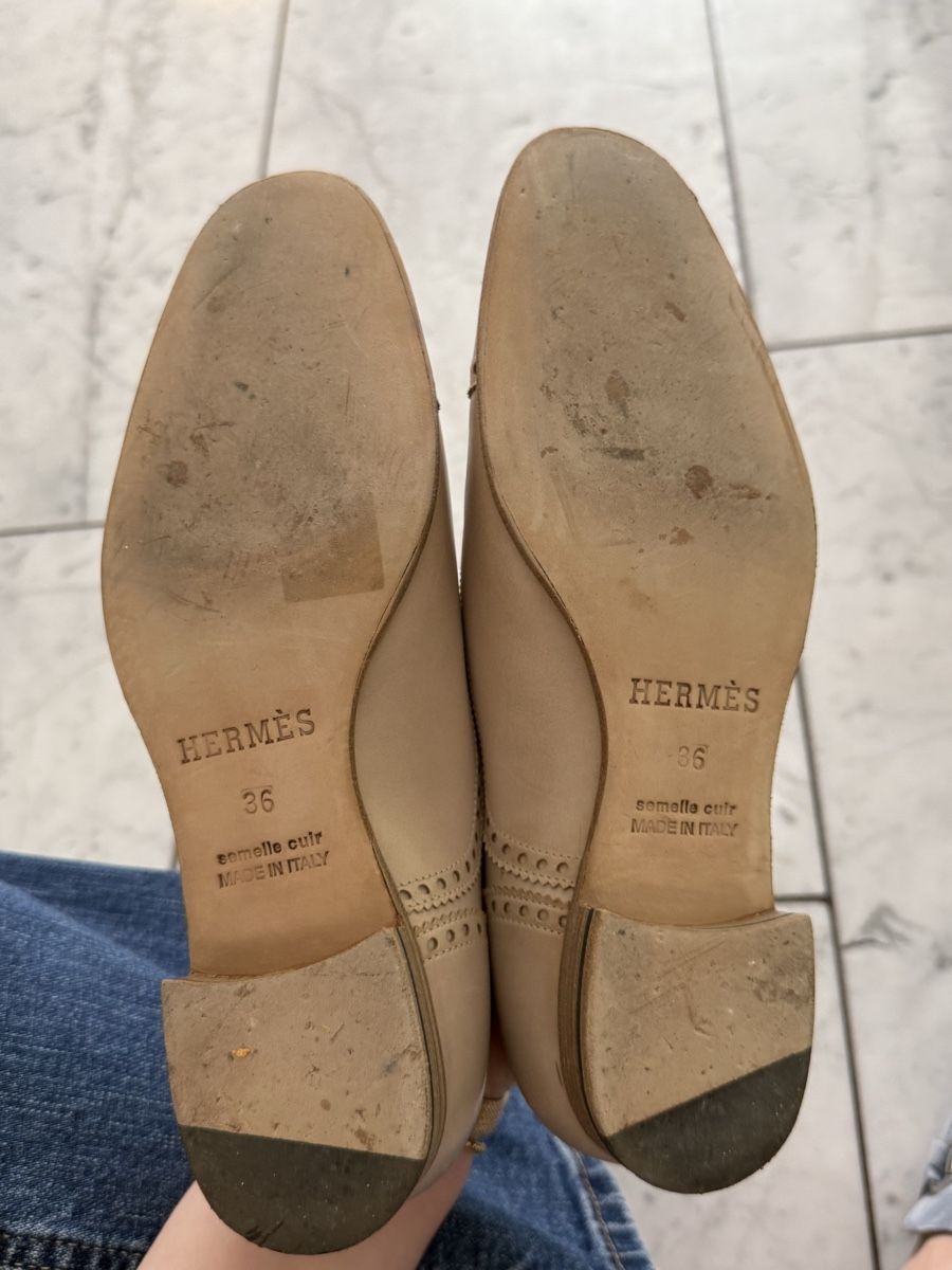 Hermès Scarpe da donna: HERMES Schnürschuhe Leder Nude Beige Gr. 36 – Usato da Unterägeri venduto da Goldigirls 1