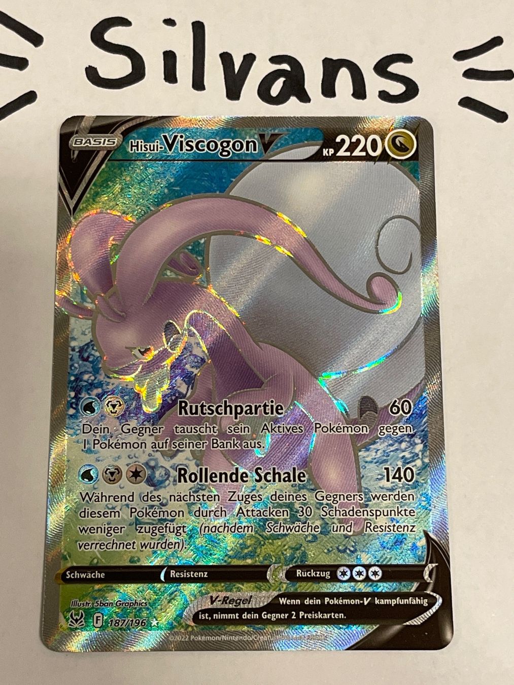 Pokémon Carte collezionabili: Viscogon V Full Art Verlorener Ursprung Lost Origin Deutsch – Nuovo (secondo la descrizione) da Wil SG venduto da Silvans