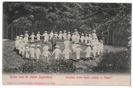 Gruss vom St. Galler Jugendfest, Knabenreigen, gelaufen 1907