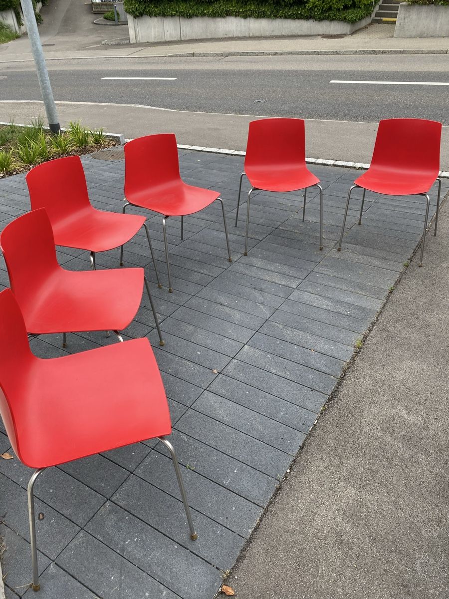 Sedie: Modern Red Dining Chairs in/outside – Usato da Herrliberg venduto da mas_7lxb
