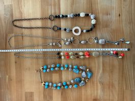 4 Modeschmuck Ketten zum basteln (mangelhaft)