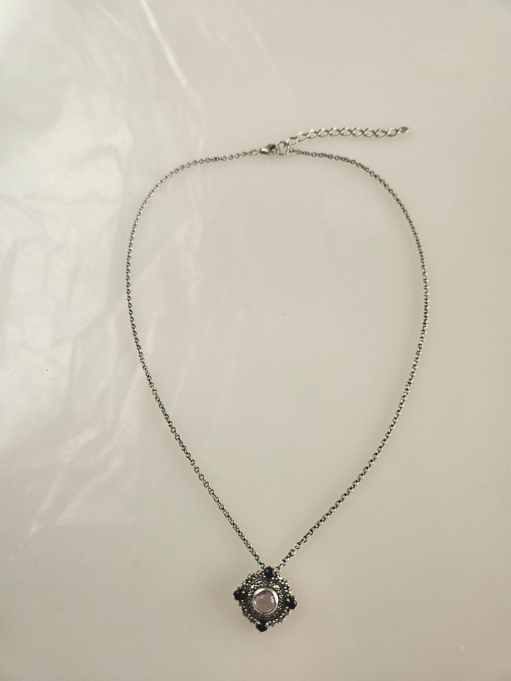 Catenine: Silber Kette mit Amethyst – Nuovo (secondo la descrizione) da Winterthur venduto da ste_tcx5 1