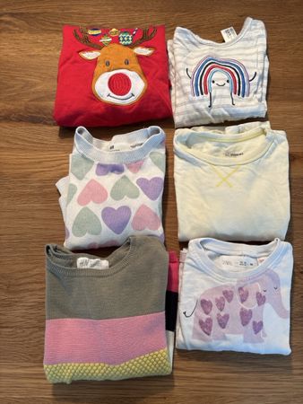 Pullover- und Langarmset 6 Stück Gr. 86-98/104