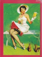 PIN UP GIRL, GIL ELVGREN, FÜTTERUNG DER EICHHÖRNCHEN