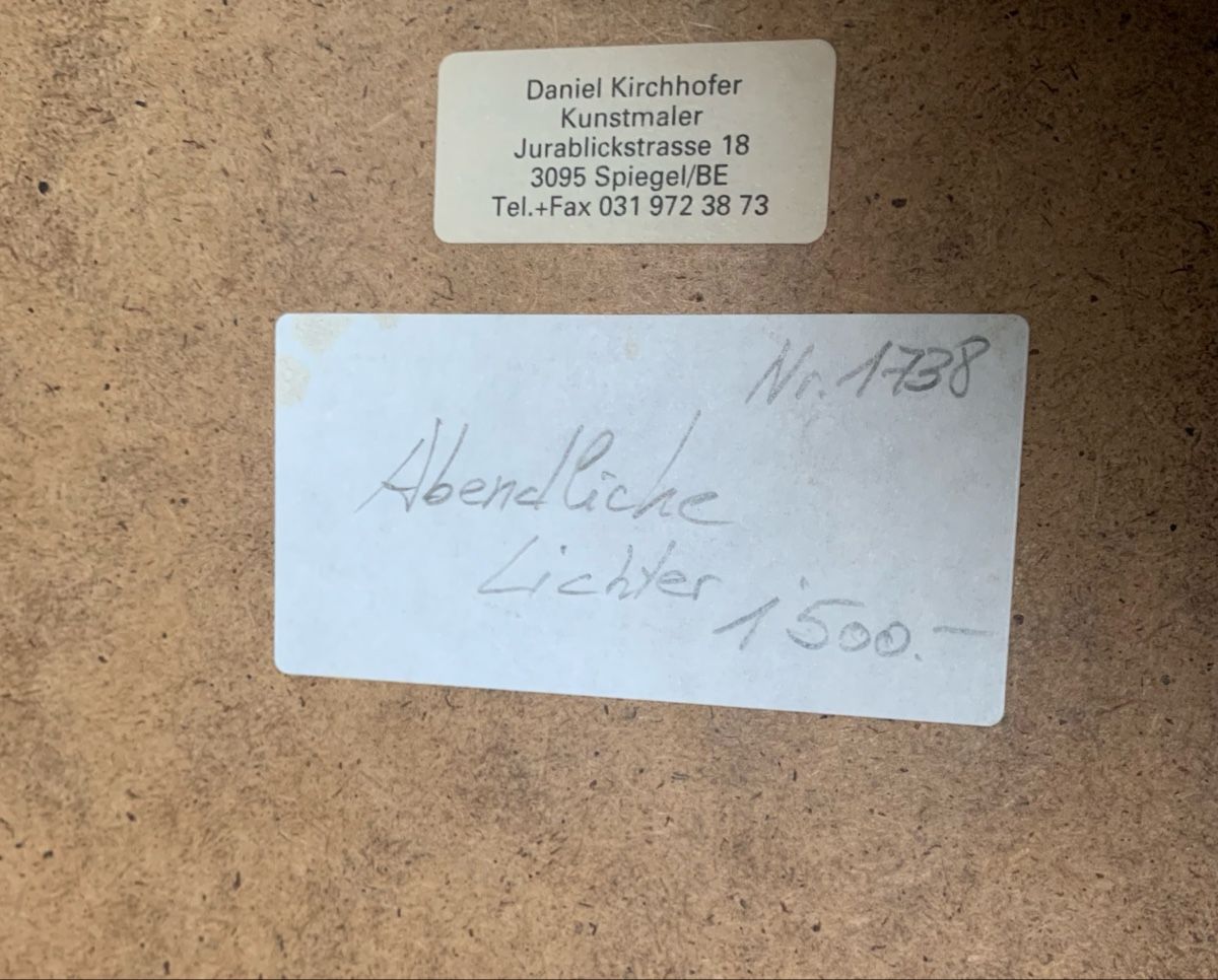 Dipinti: KIRCHHOFER DANIEL Abendliche Lichter – Usato da Wolfhalden venduto da SecondAntique 3