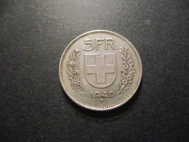 Tutti le monete: 1949  5.- Fr  Superbe pièce  Superbe qualité – Usato da Lovens venduto da Jelmi
