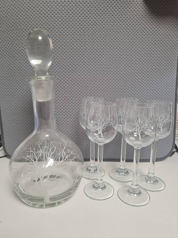 Caraffe: Likörkaraffe mit passenden Gläsern – Usato da Staufen venduto da sandy23