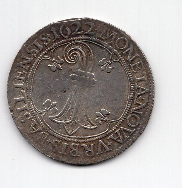 Tutti le monete: (2590) Basel Taler 1622, top, vz+ – Usato da Rüthi (Rheintal) venduto da erdnuessli1