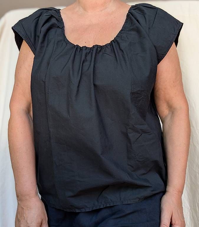 Top: Top Sommertop Blusenshirt Baumwolle X - XL – Usato da Bern venduto da samtgrau
