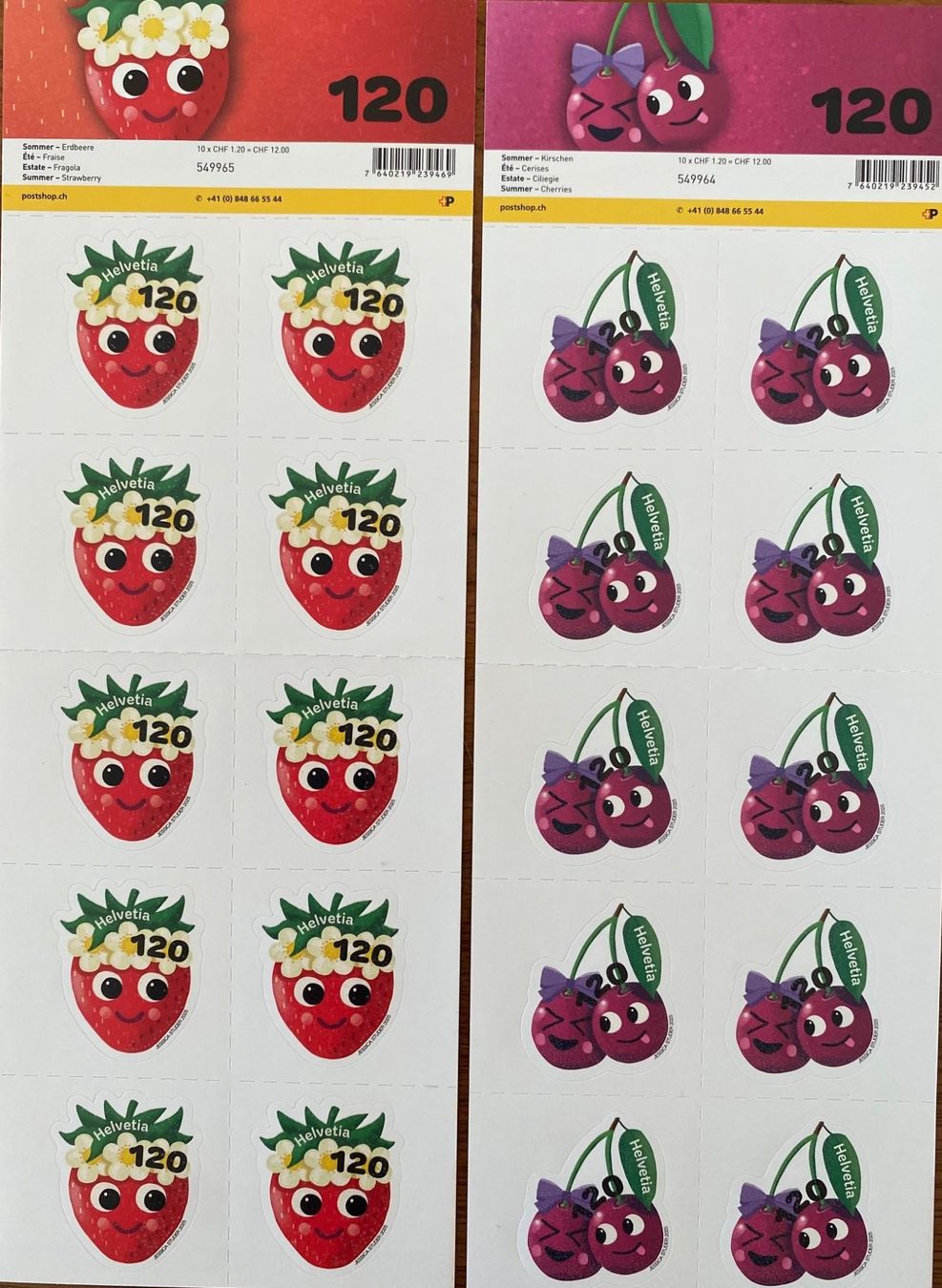 Alle Briefmarken: Bogen Briefmarken Serie Sommer 2025 selbstklebend – Gebraucht aus Aedermannsdorf von Sennahoy11 1