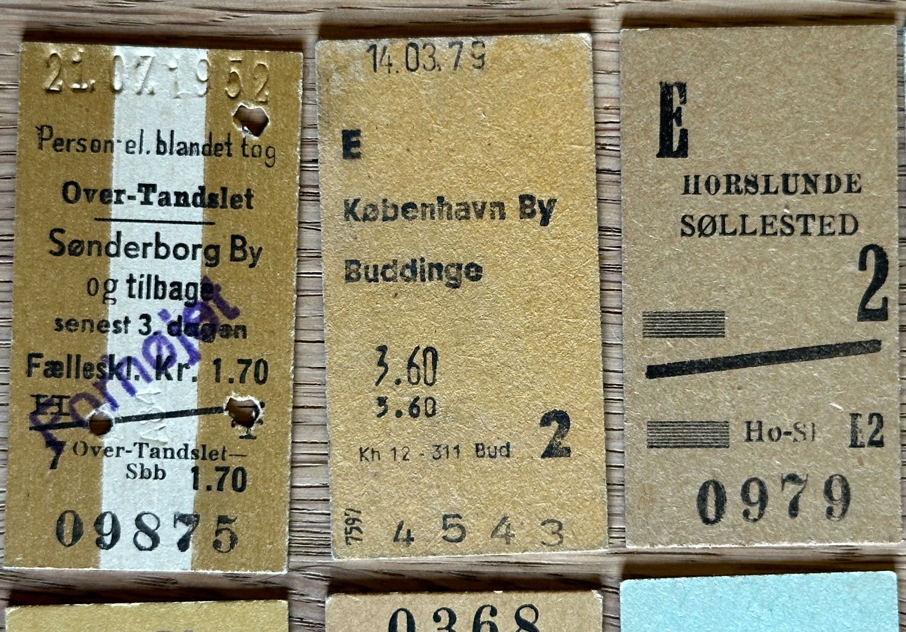 Biglietti: 11 Billette Dänemark, Tickets, Bahn, Eisenbahn ab 1952 – Usato da Seltisberg venduto da quadartswiss 1