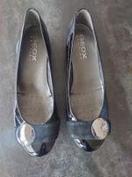 Damen Ballerinas Geox schwarz Lack Leder 38,5
