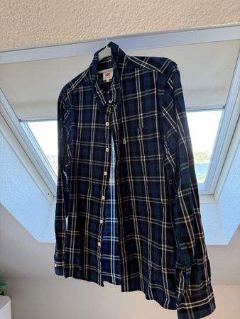 Herren Hemd Levi's kariert blau Grösse L