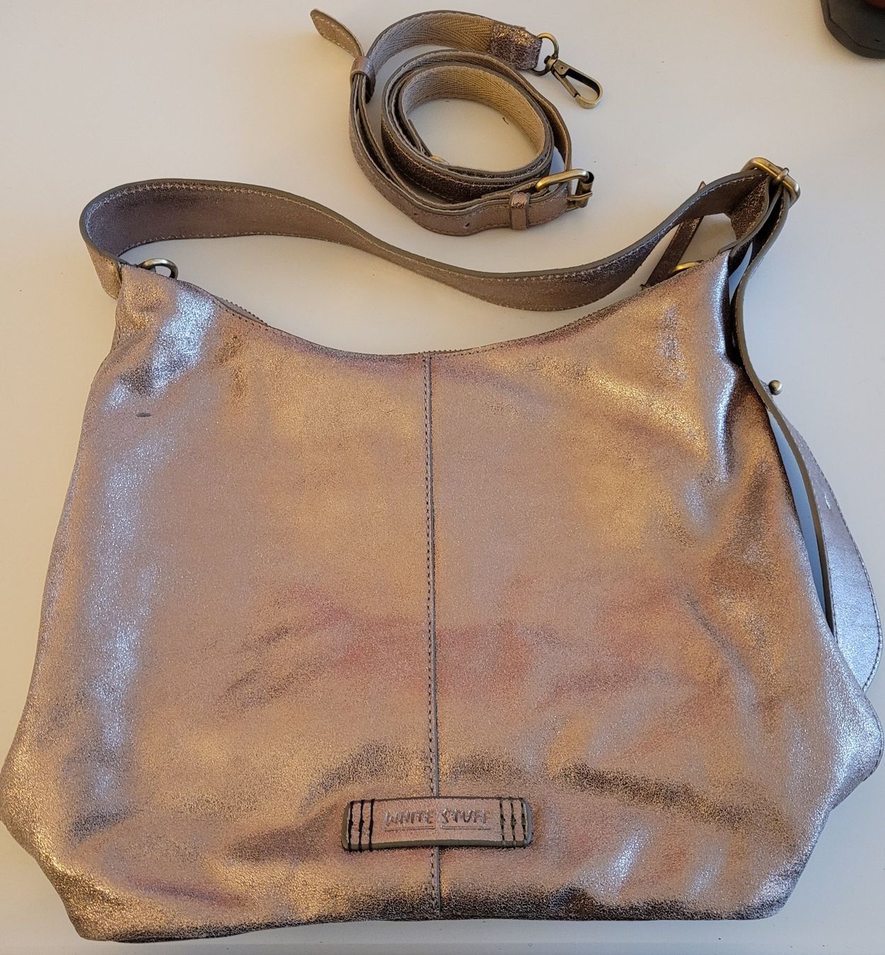 Borse da donna: White Stuff Ledertasche hellbraun metallic – Usato da Zürich venduto da nkem13 2