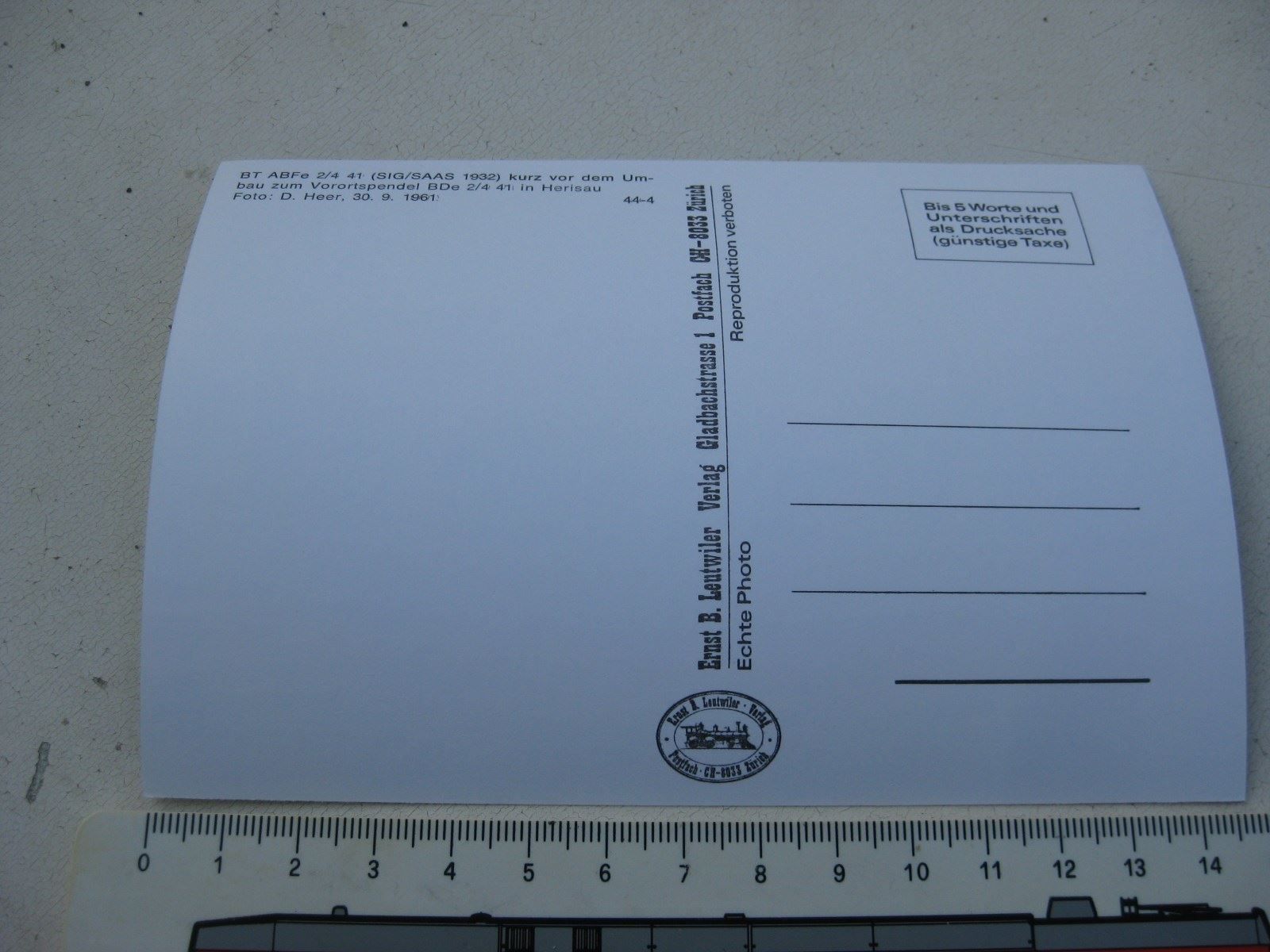 Cartoline postali: AK alter Triebwagen in Herisau – Usato da Malters venduto da Marosko 1