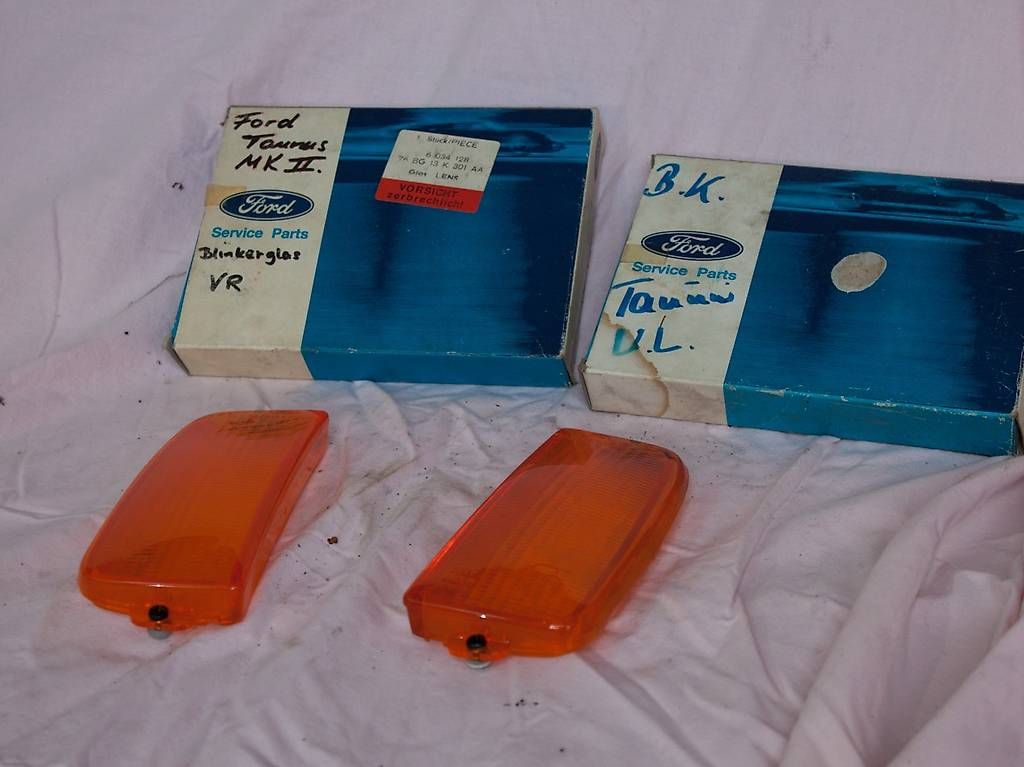 Ford Tutti pezzi di ricambio auto: Ford Taunus 76-80 NOS Blinkergläser – Usato da Matzendorf venduto da fordturbo
