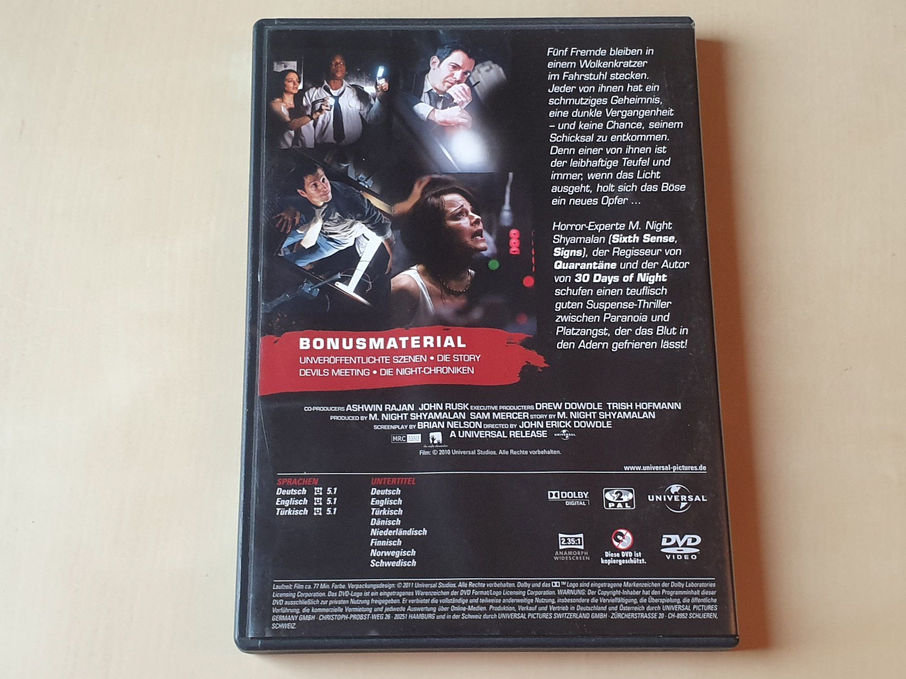 Tous les DVDs: Devil – D'occasion à Stansstad par collectorsshop 1