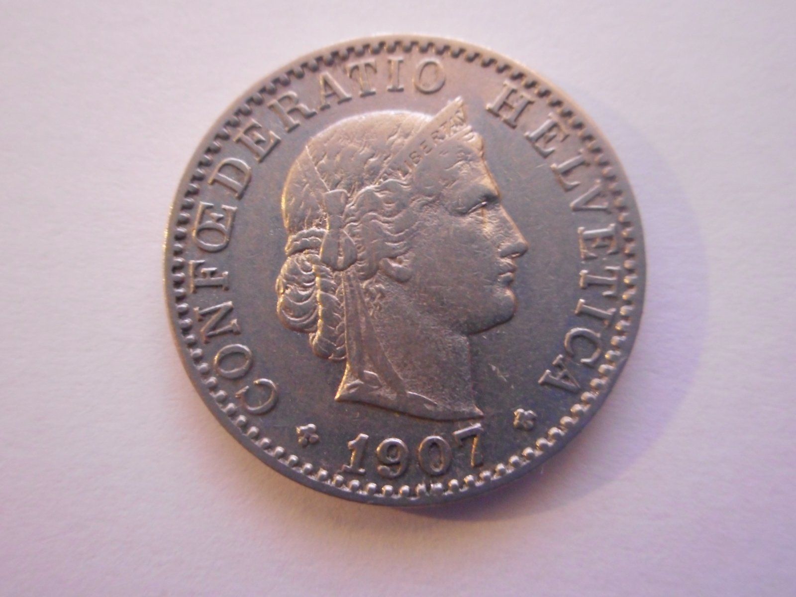 Tutti le monete: 20 Rp. 1907 uralt – Usato da Kriegstetten venduto da pizlad2010