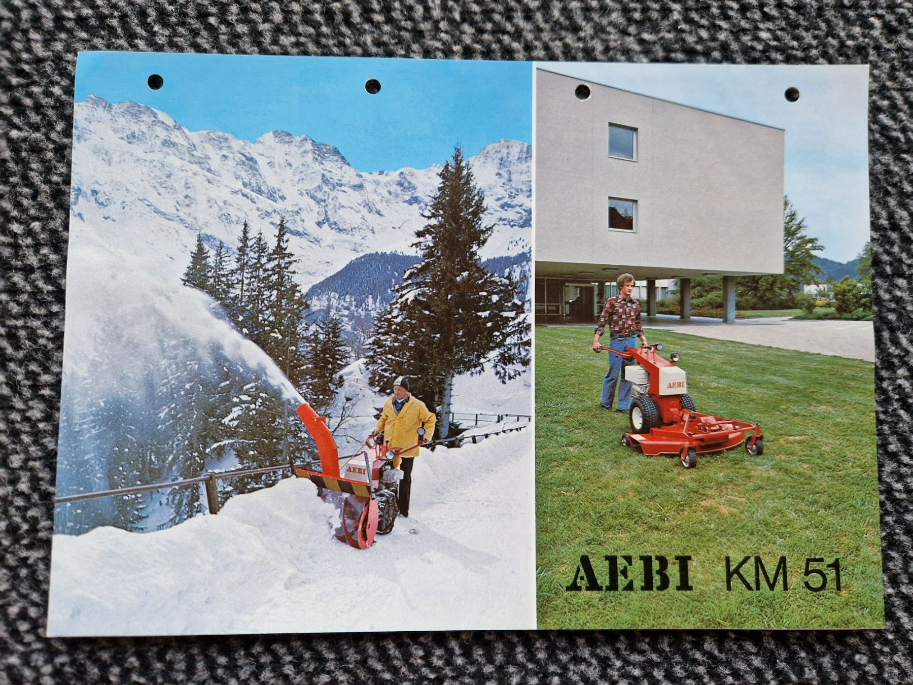Aebi Trattori: Original Prospekt Aebi Kombimaschine KM51 – Usato da Dürnten venduto da Bachtel84