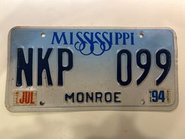 🇺🇸 U.S. Autoschild, Mississippi NKP 099  - ORIGINAL
