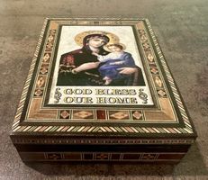 Schatulle mit Motiv Madonna und Kind, Holzkunst, religiös🙏