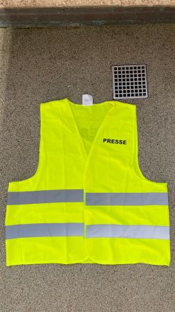 Reflektorweste Leuchtweste PRESSE Gelb Neuwertig!