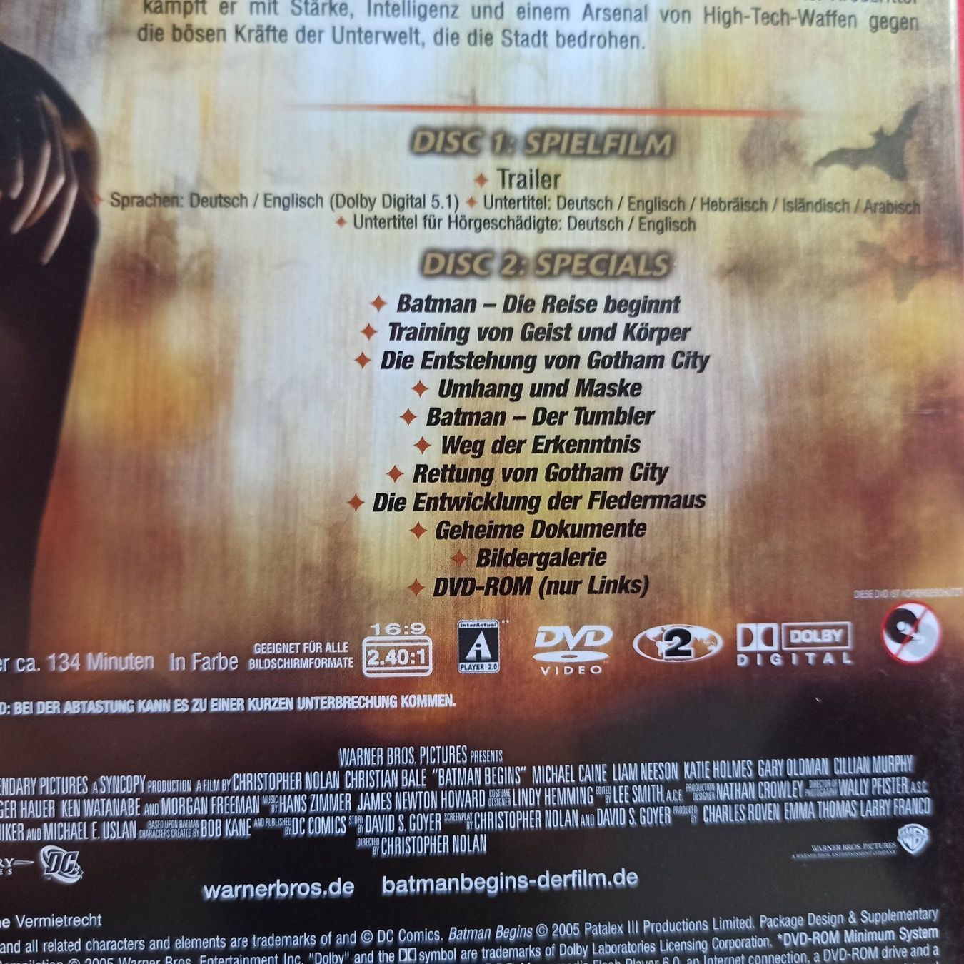 Tutti i DVDs: Batman Begins (2-Disc Special Edition) – Usato da Dübendorf venduto da kb86_MOVIE 2