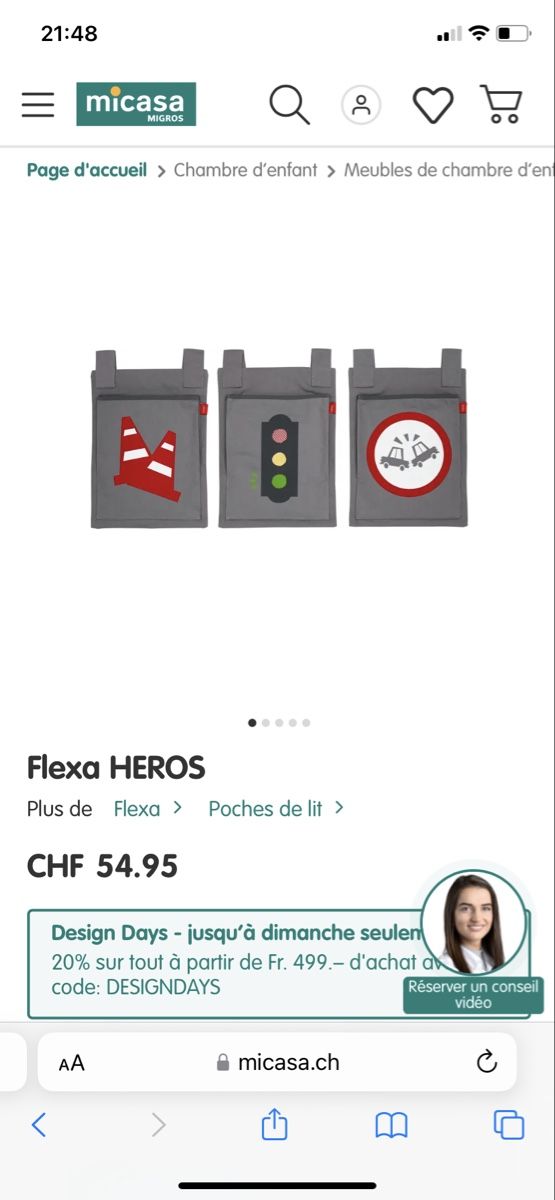Tende: Flexa Bettvorhang, Taschen & Kissen – Usato da Nyon venduto da Ninuscka 1