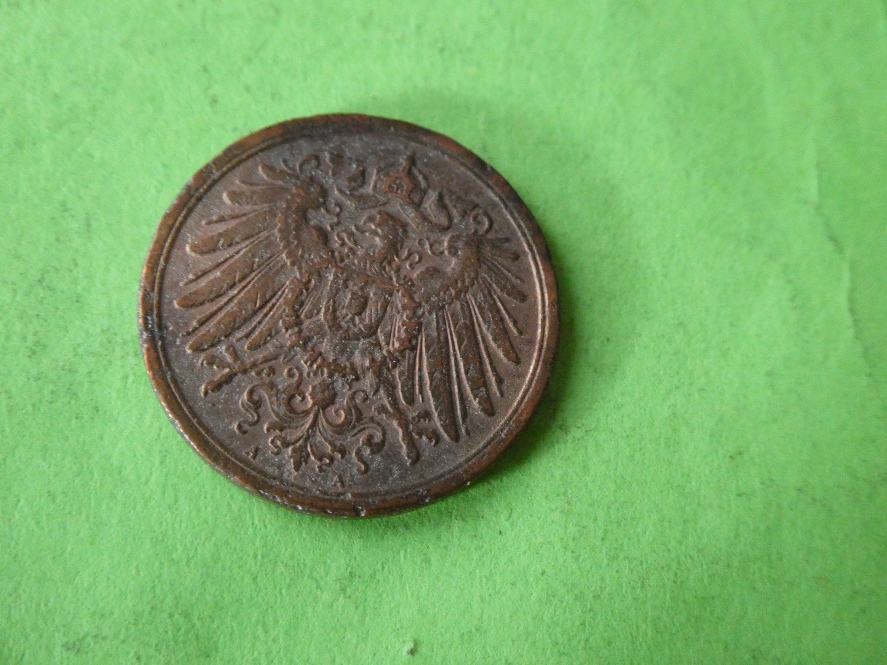 Alle Münzen: Dt. Reich 1907 A, 2 Pfennig – Gebraucht aus Hinterforst von Rohusri 1