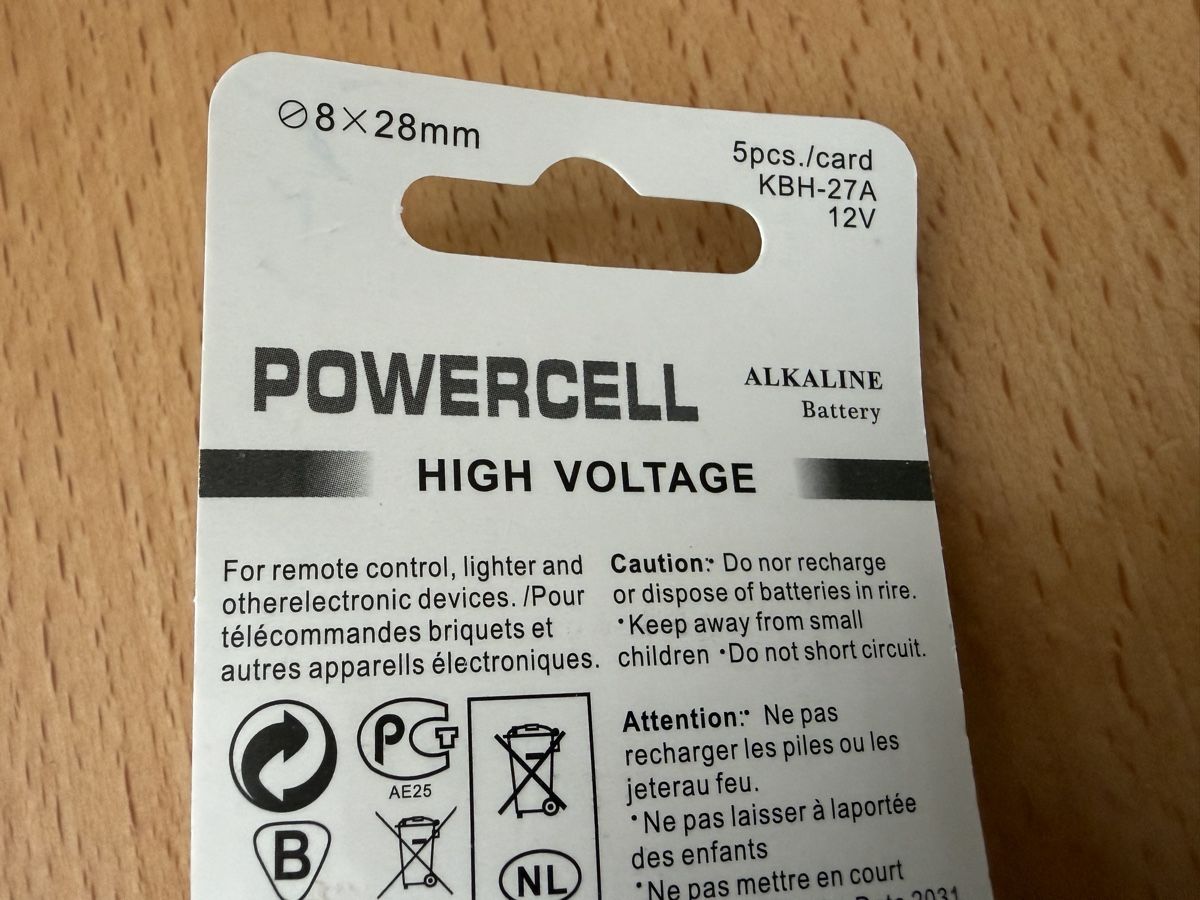 Caricatori & Batterie: Neue Powercell 27A 12V Alkaline Batterie – Nuovo e nell'imballaggio originale da Erlenbach ZH venduto da Ritschly 2
