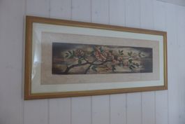 Lithografie " Mandelblüten " von C.Geusen - gerahmt signiert