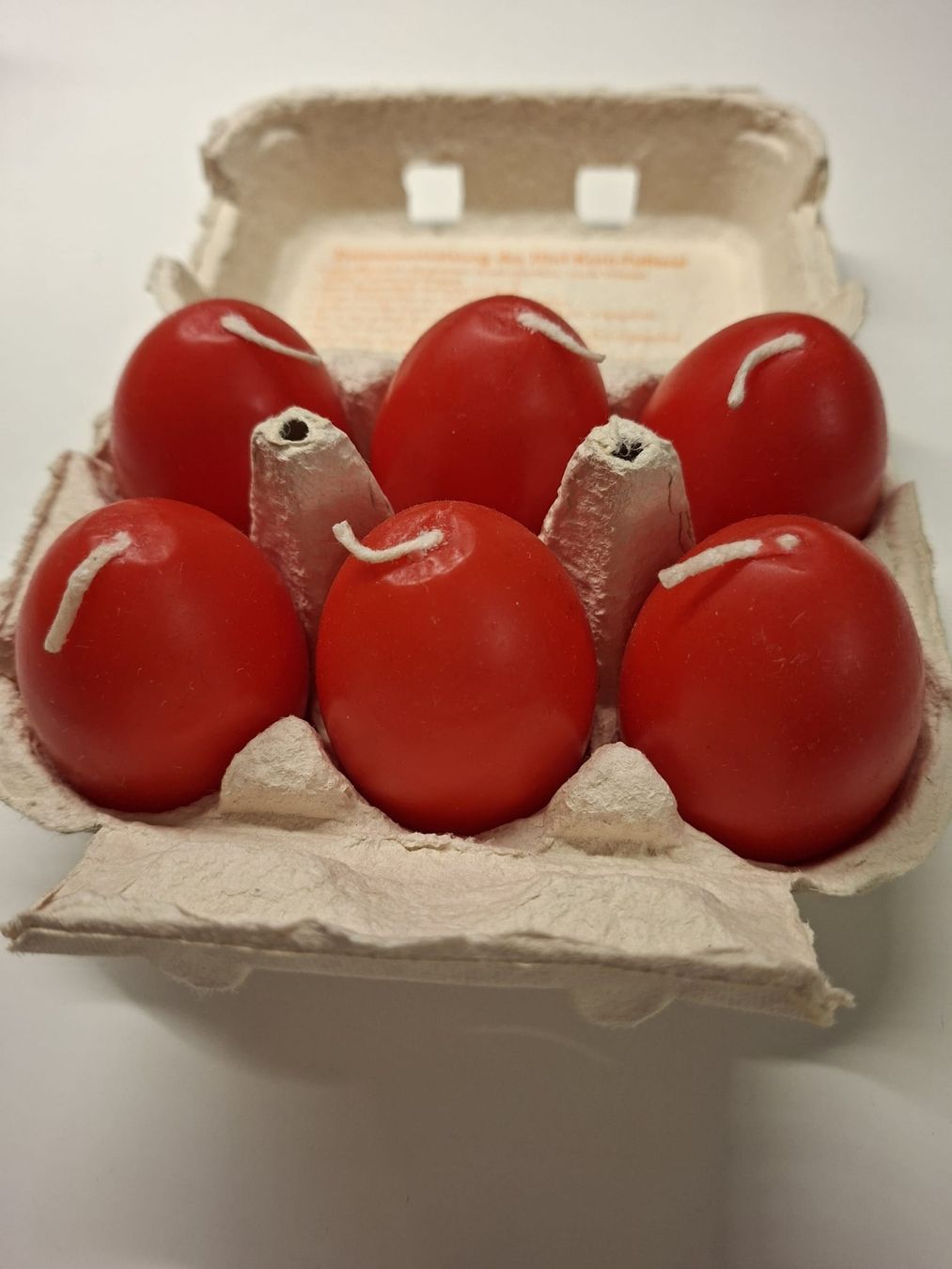 Candele: Osterdeko: 18 x Eierkerzen, rot und gelb – Usato da Krauchthal venduto da MEWA01 2