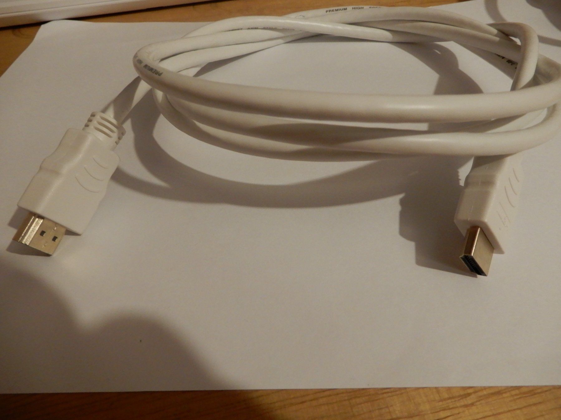 Kabel: HDMI Kabel mit Ethernet weis – Gebraucht aus Worben von MaKo3252 4