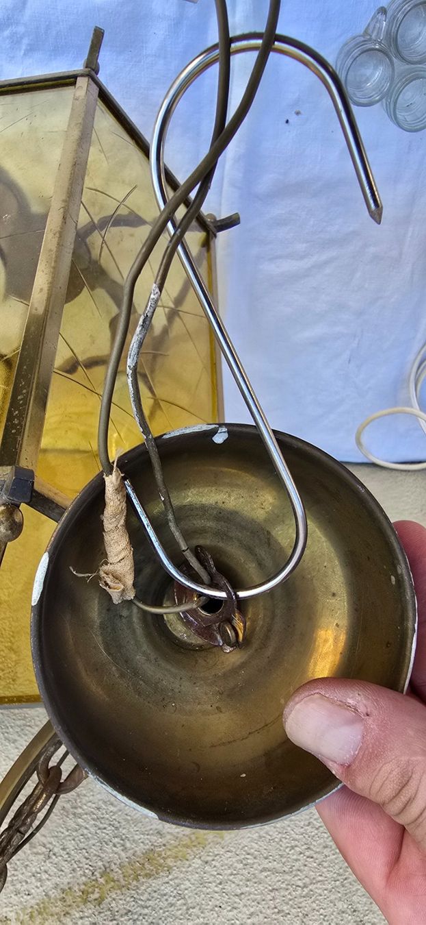 Lampadari & plafoniere: 2 Pendelleuchte, Laterne aus Messing und Glas – Usato da Basel venduto da Jcva 9