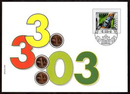 Numisbrief, Jahres-Glücks-Rappen-Brief -3.-3.03