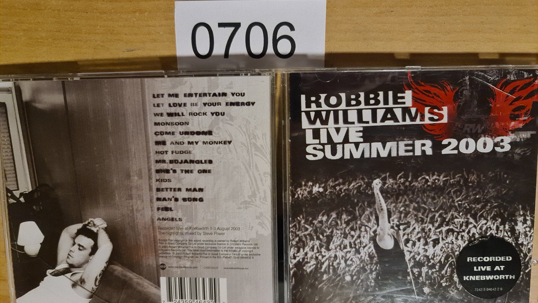 CD: Robbie Williams Live Summer 2003 CD 2er-Set – Usato da Dintikon venduto da Vexi