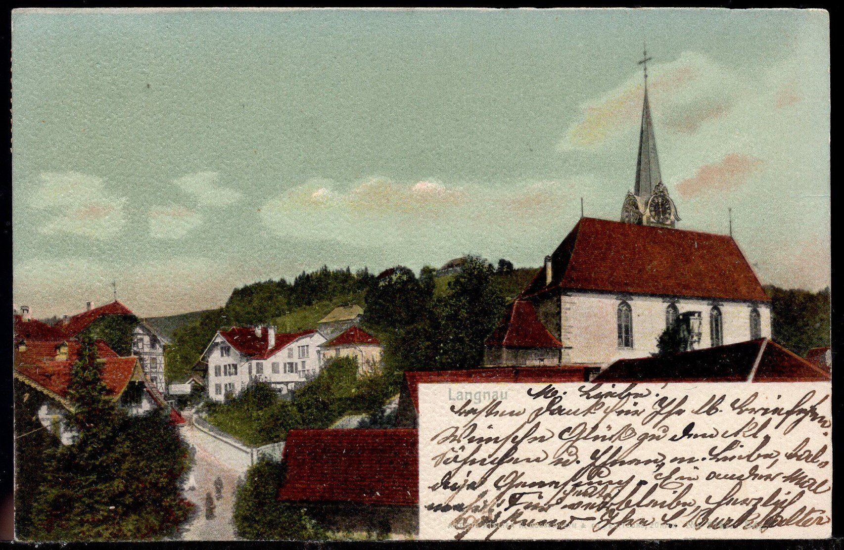 Ansichtskarten: Langnau   1904 – Gebraucht aus Aarau von kufi44
