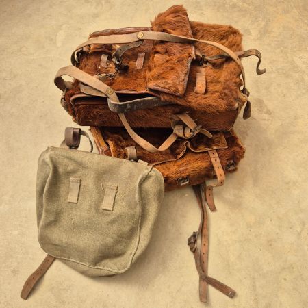 Armee Tornister Haaraffe Brotsack
