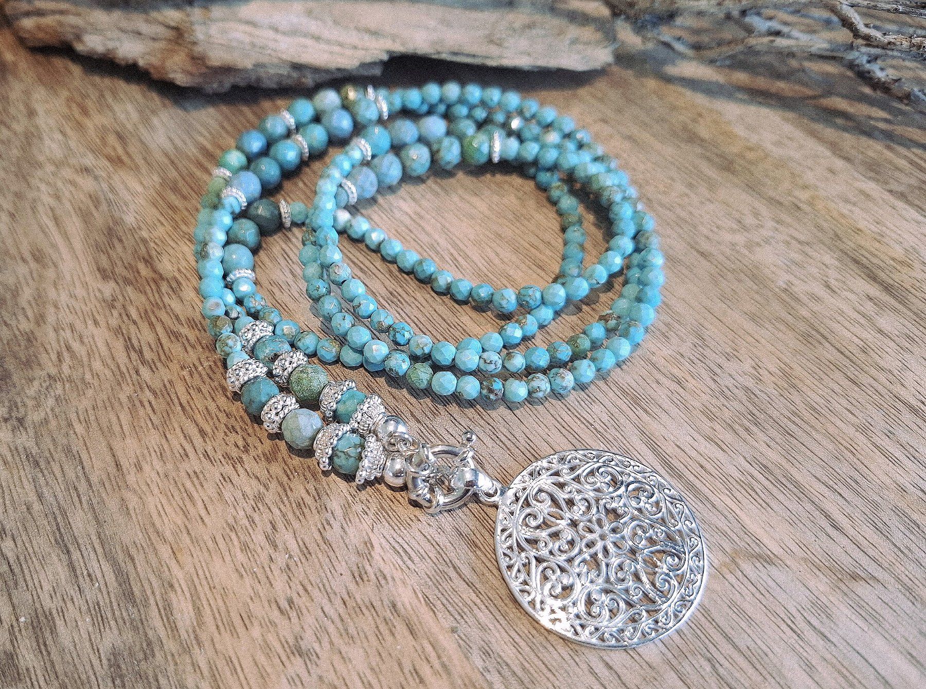 Catenine: OCEAN - Edelsteinkette - Silber - türkis – Nuovo e nell'imballaggio originale da Mühlethal venduto da nicita-modeschmuck 1