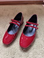 Bocage Ballerinas Lackleder Rot Grösse 37 neuwertig
