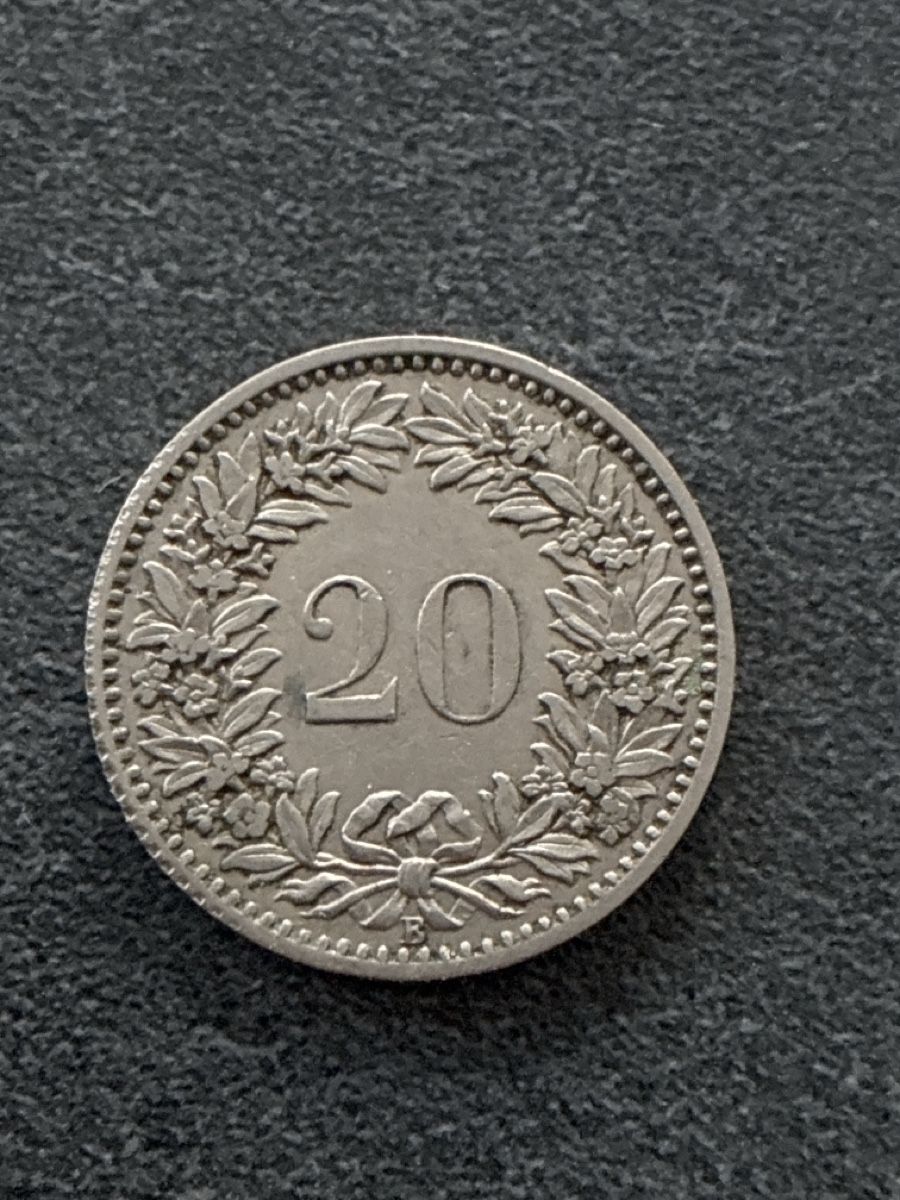 Tutti le monete: Nr. 54: 20 Rappen, schweizer Franken, 1884 – Usato da Burgdorf venduto da Yakari5165 1