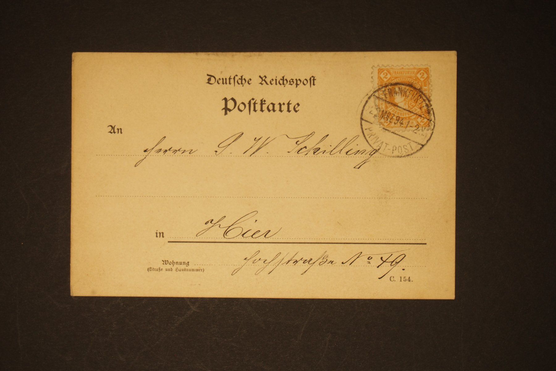 Tutti i francobolli: 1894 Postkarte Frankfurt – Usato da Solothurn venduto da and_fxw5