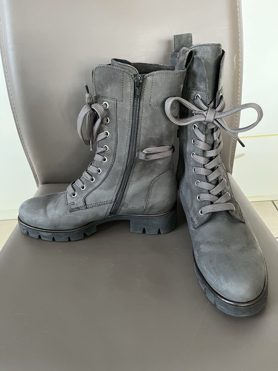 Gabor Damenschuhe: Gabor Schnürstiefel, Gr. 39, Grau – Gebraucht aus Chur von Cougar1998 1