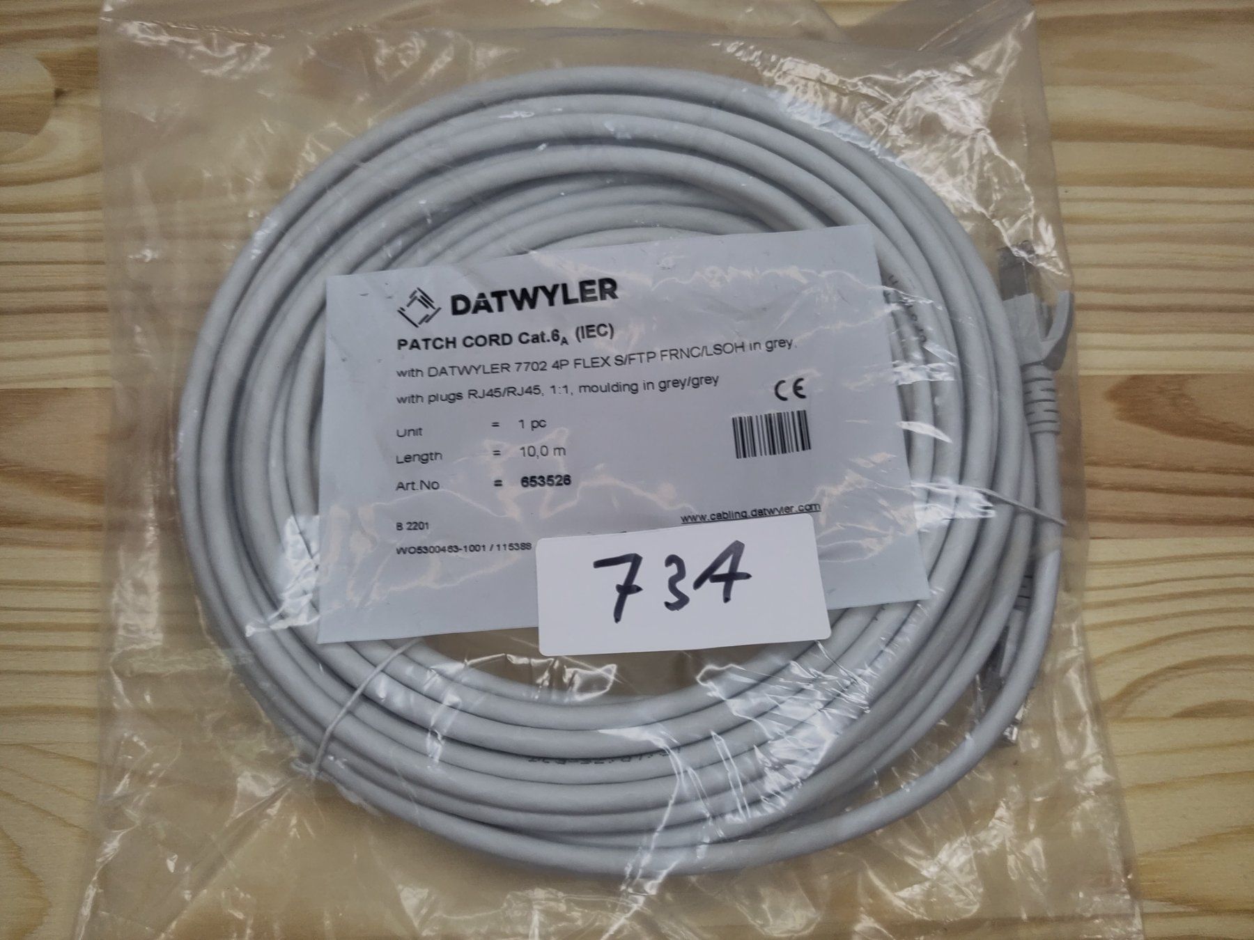 Dätwyler Cavi: Dätwyler Patchkabel Ethernet CAT 6a SFTP 10 m Halogenfrei – Usato da Zug venduto da RepTCG 1