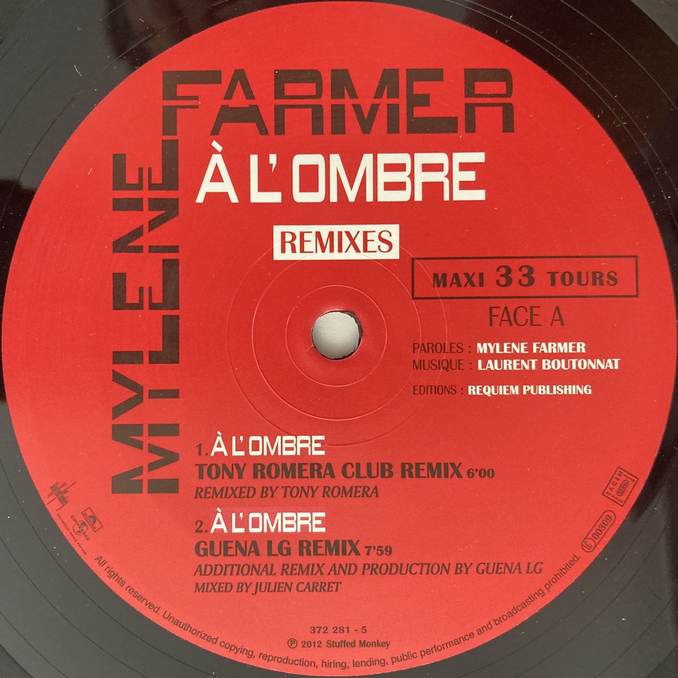 Dischi in vinile: MYLENE FARMER - A L'OMBRE – Usato da Bottens venduto da hotter-than-hell 2
